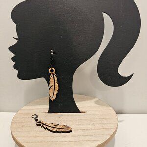 Brand new wood earrings item #107b